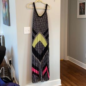 Beautiful colorful maxi accordion dress